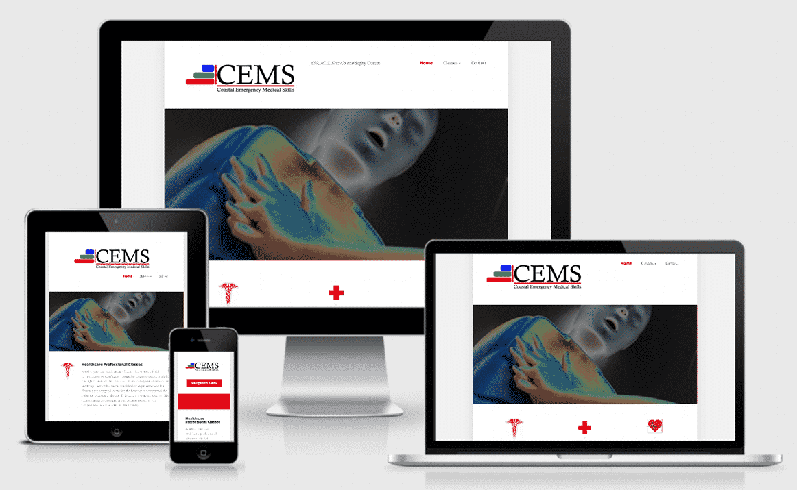 Coastal Emergency Medical Skills responsive website